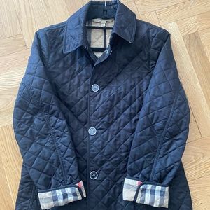 Good condition Burberry Quilted Nylon Collared Coat Womens L